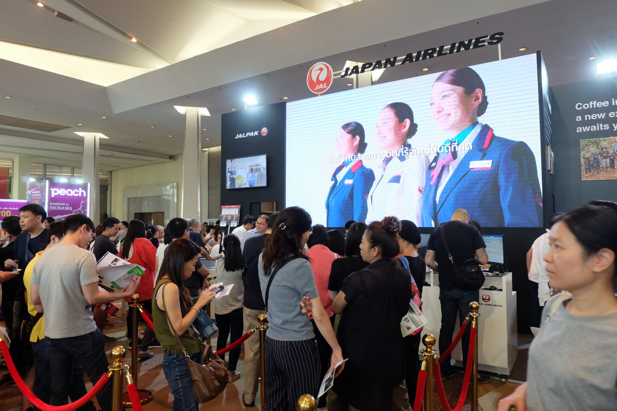 JAL participated in Japan National Tourism Organization's travel fair in Thailand last year.