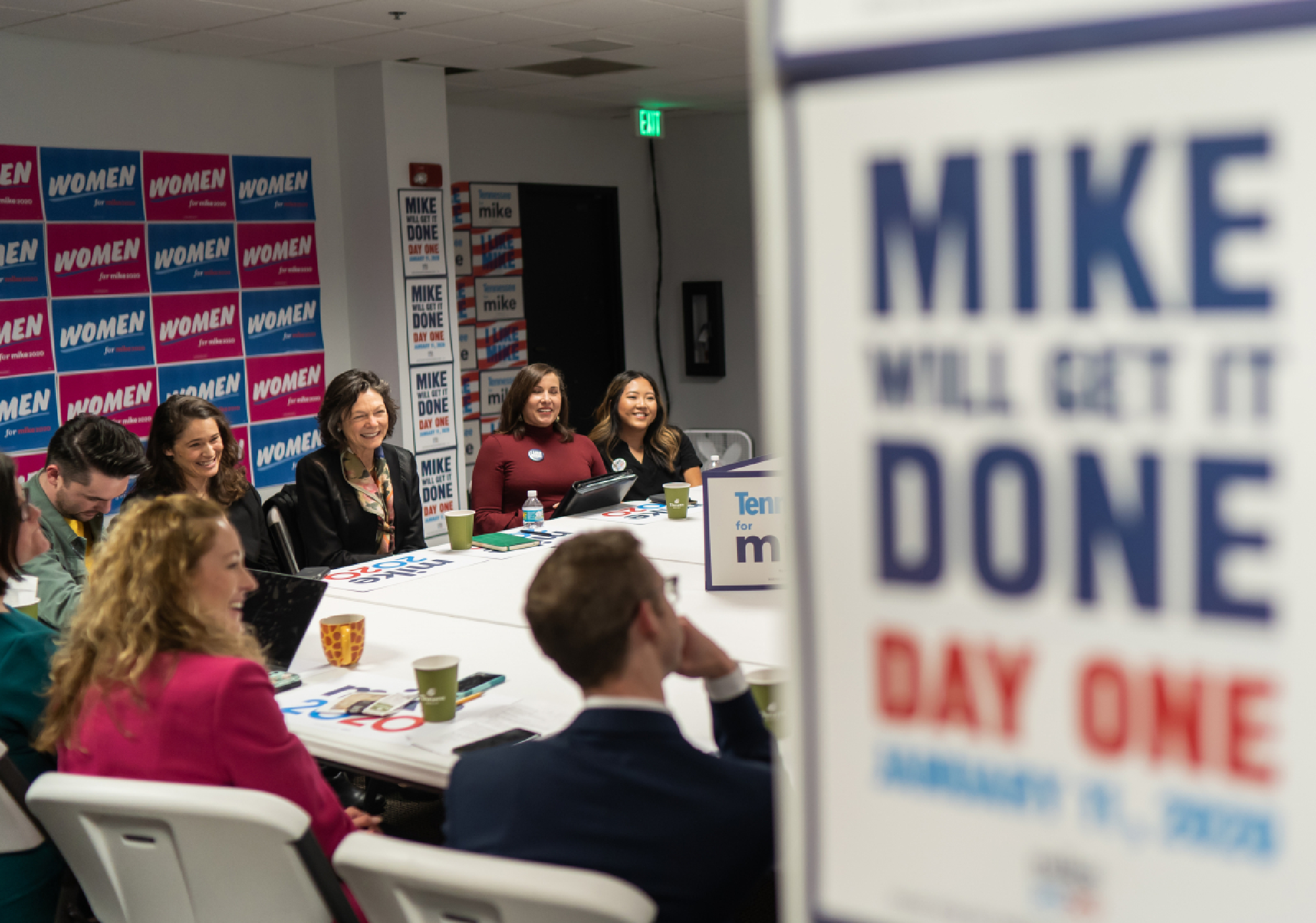 Diana Taylor visits Nashville's Bloomberg campaign team at their field office. MUST CREDIT: Photo for The Washington Post by Nathan Morgan
