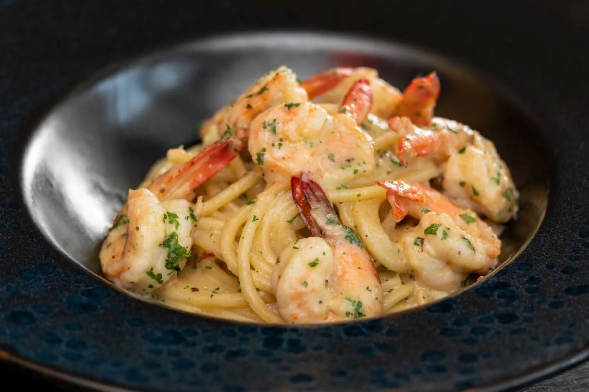 Spaghetti del Leone ai Gamberi