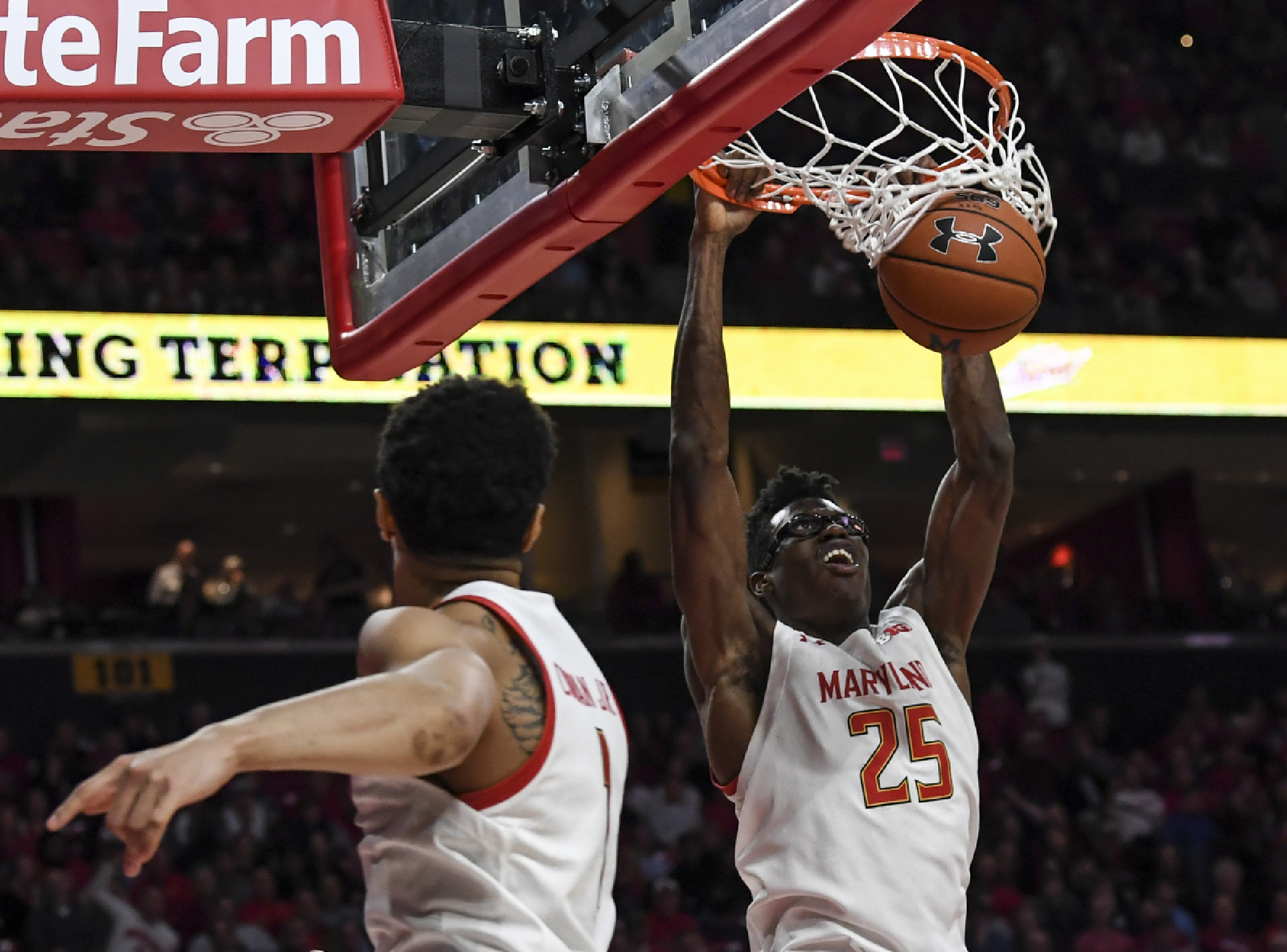 Maryland Terrapins forward Jalen Smith scored 22 points against the Northwestern Wildcats on Tuesday, Feb. 18, 2020. Maryland defeated Northwestern, 76-67. MUST CREDIT: Washington Post photo by Toni L. Sandys