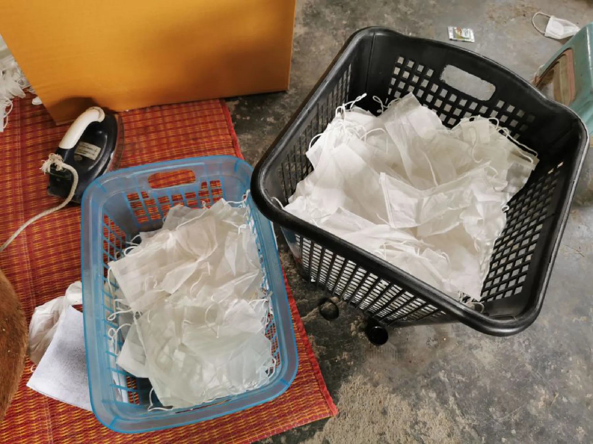 Factory recycling used face masks as new raided in Saraburi