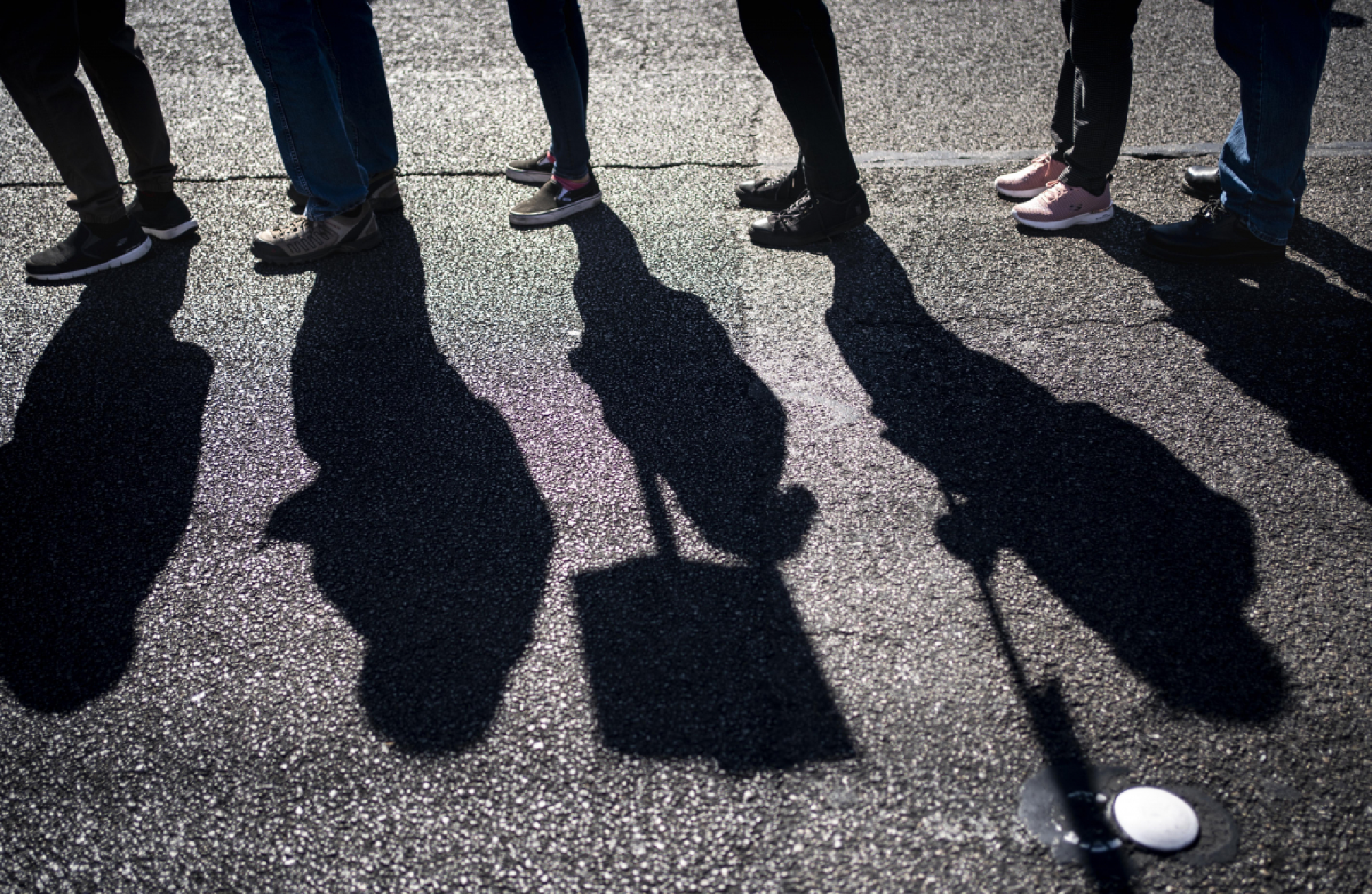 Union protesters walk along a picket line in Las Vegas in February. Unions saw a 250 percent increase in strikes in 2019 compared with 2017, according to the Bureau of Labor Statistics. MUST CREDIT: Washington Post photo by Melina Mara