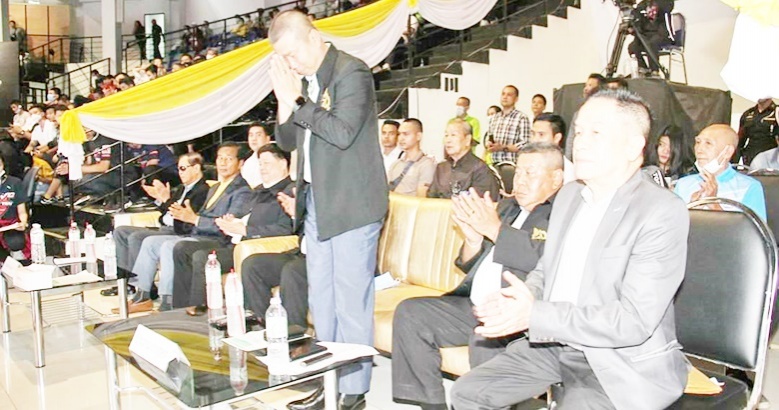 Maj-General Rachit Arunrangsri siting in the front row on the right of the picture