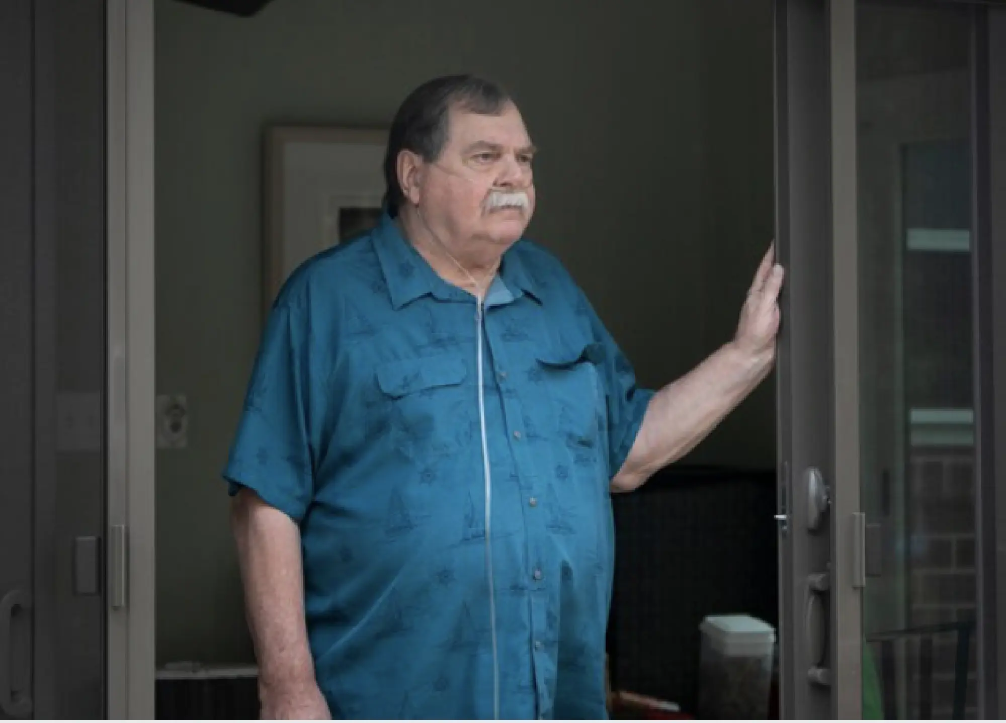 Dan Downs, 71, stands for a portrait at his home in Colonial Heights, Virginia, on Sunday, March 22, 2020. MUST CREDIT: Photo for The Washington Post by Julia Rendleman