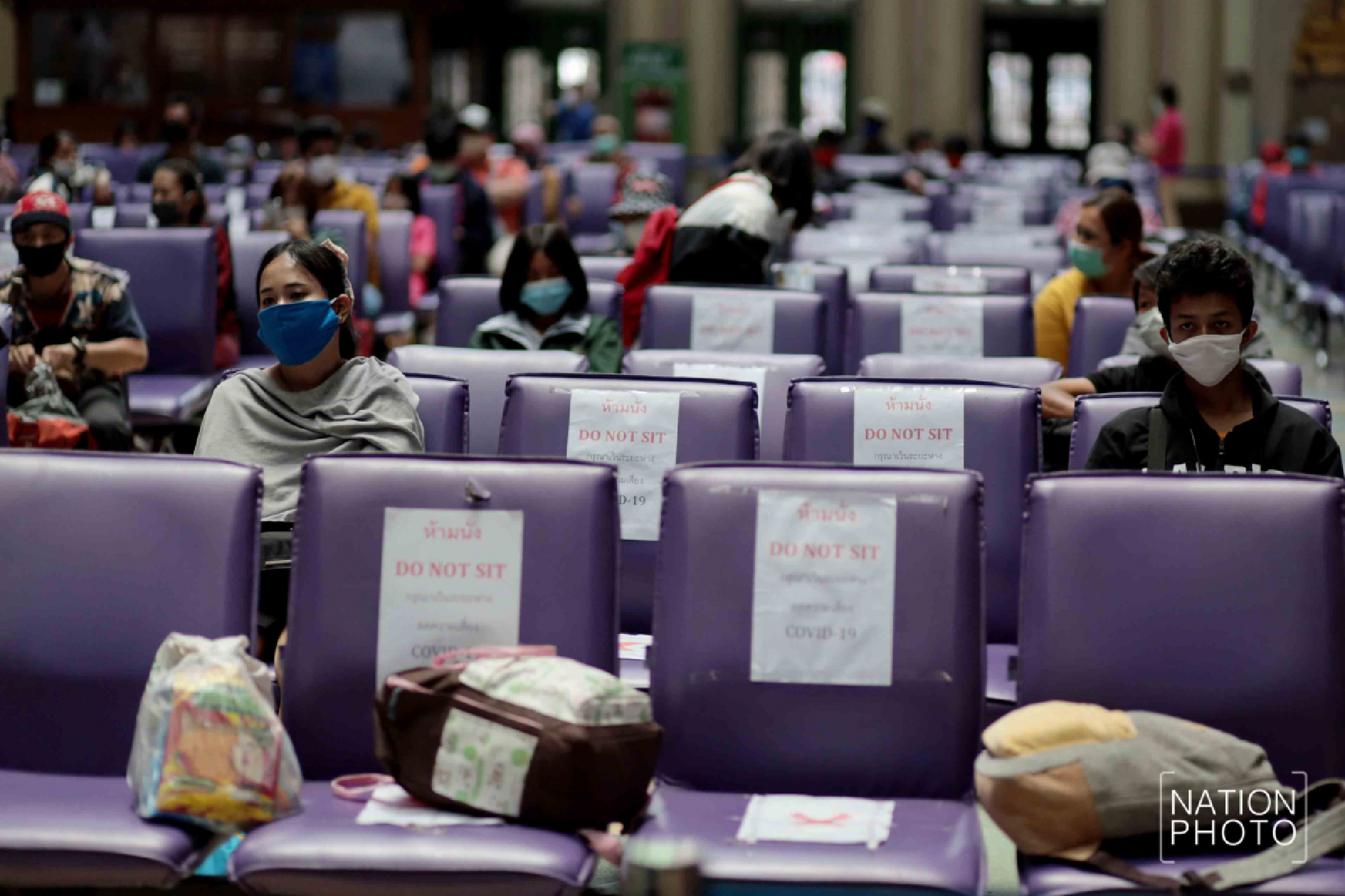 Train passengers heed order to wear masks