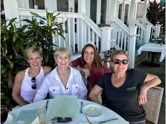 Carol Lynch, second from left, with her daughters, from left, Kellie, Shannon and Jean celebrating Shannon's birthday in 2018. MUST CREDIT: Family Photo.