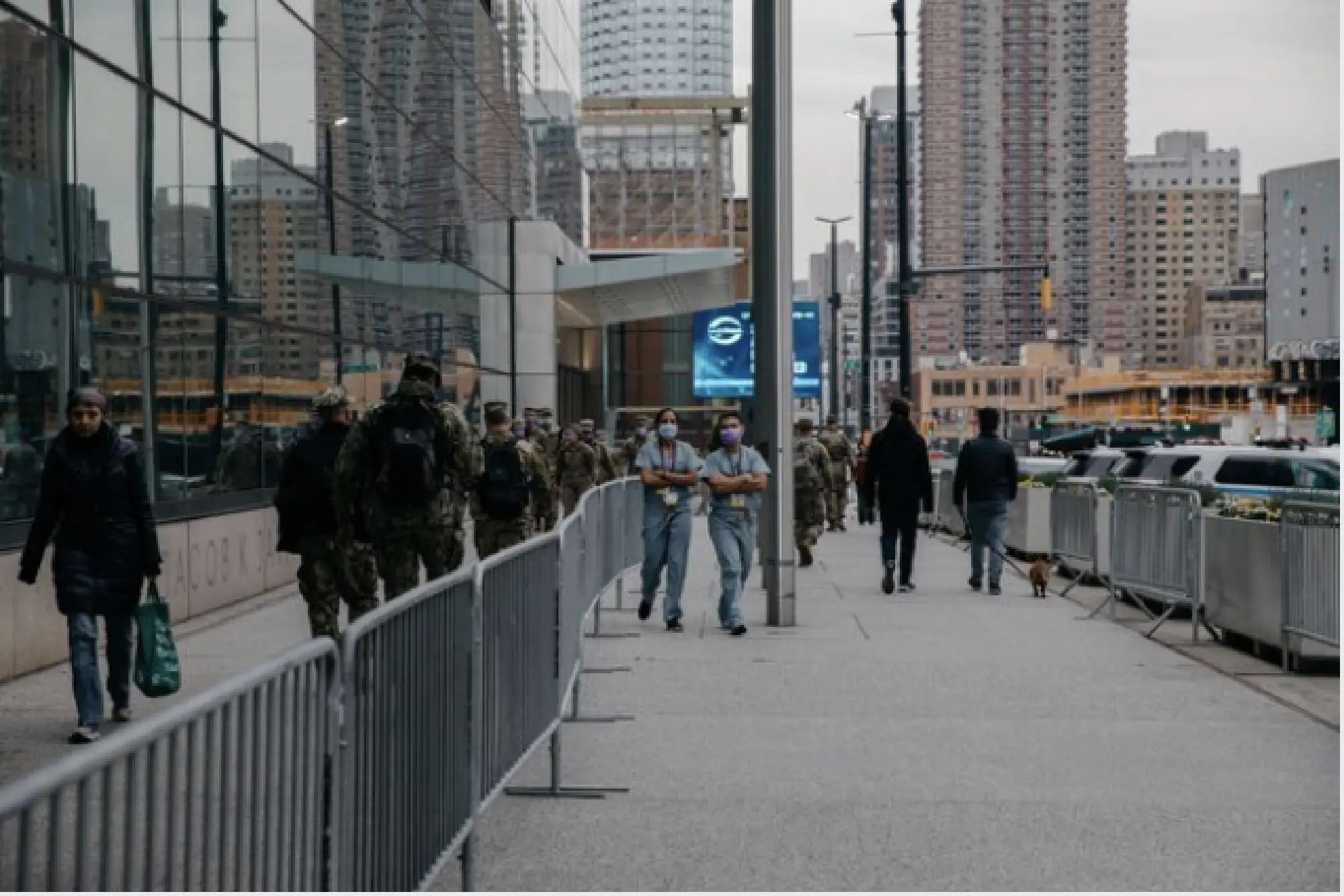 The Javits convention center in Manhattan was converted to a military field hospital for covid-19 patients. MUST CREDIT: Photo by Celeste Sloman for The Washington Post