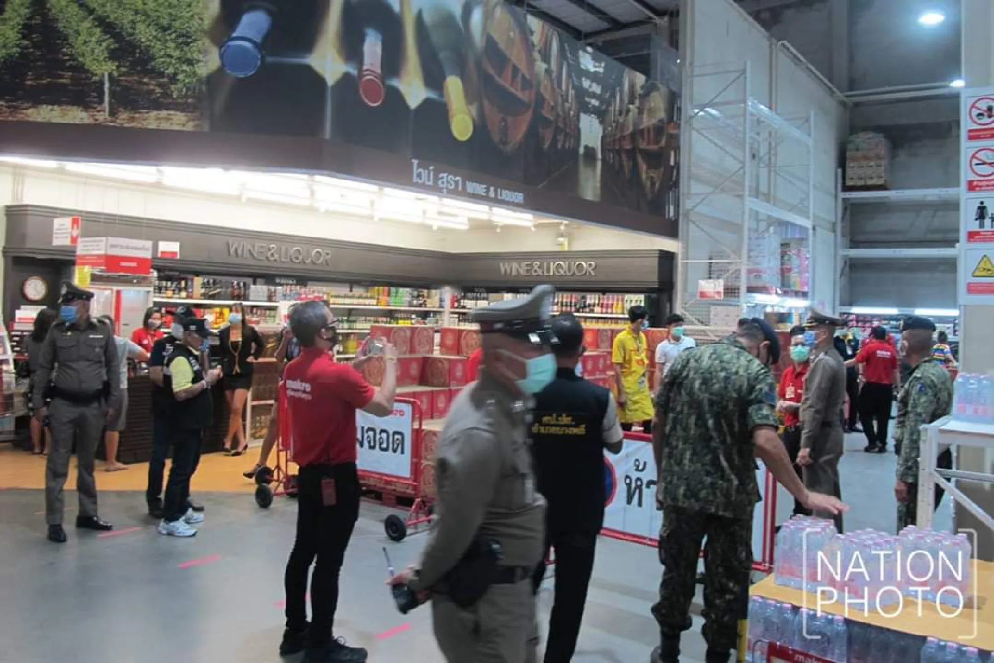 People rush to stock up on booze