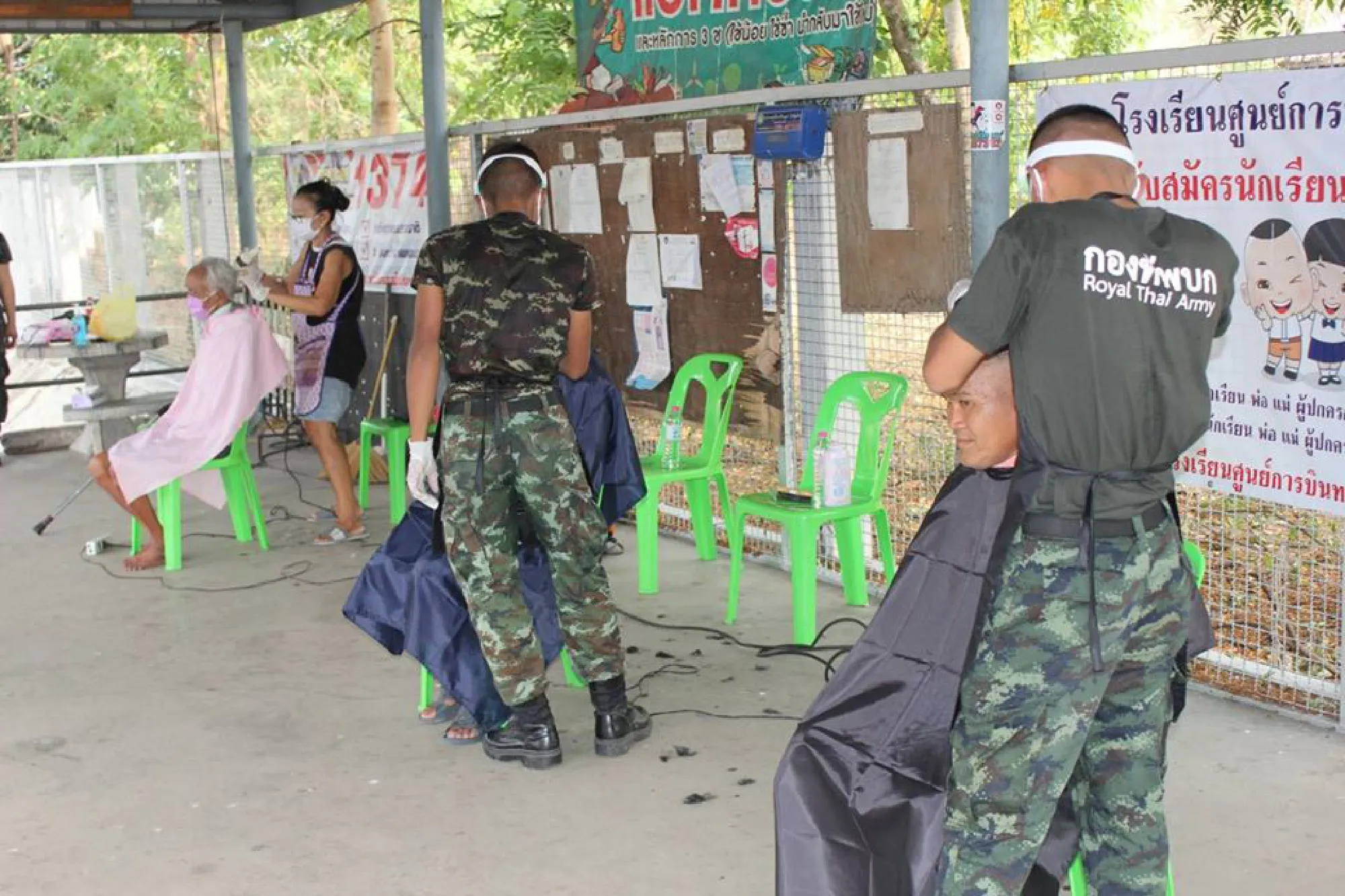 Military base battles Covid with free haircuts