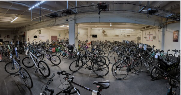 Bikes waiting for repair at City Bikes. MUST CREDIT: Washington Post photo by Bill O'Leary.