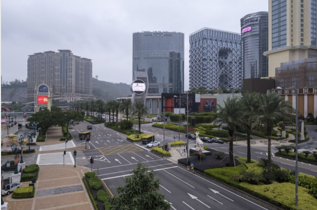 Melco's City of Dreams casino resort in Macau, closed due to the pandemic. MUST CREDIT: Bloomberg