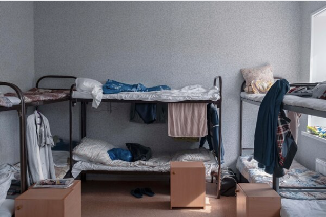 These temporary accommodations for the homeless people in Moscow hostels are organized by Dom Druzei (House of Friends). MUST CREDIT: Photo for The Washington Post by Oksana Yushko
