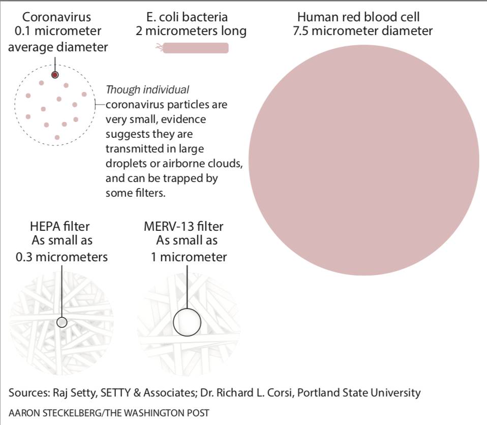 Virus sizes compared Photo by: The Washington Post — The Washington Post