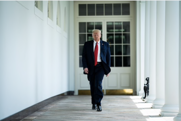 President Donald Trump arrives to sign an executive order on Safe Policing for Safe Communities in the Rose Garden at the White House on June 16, 2020. MUST CREDIT: Washington Post photo by Jabin Botsford