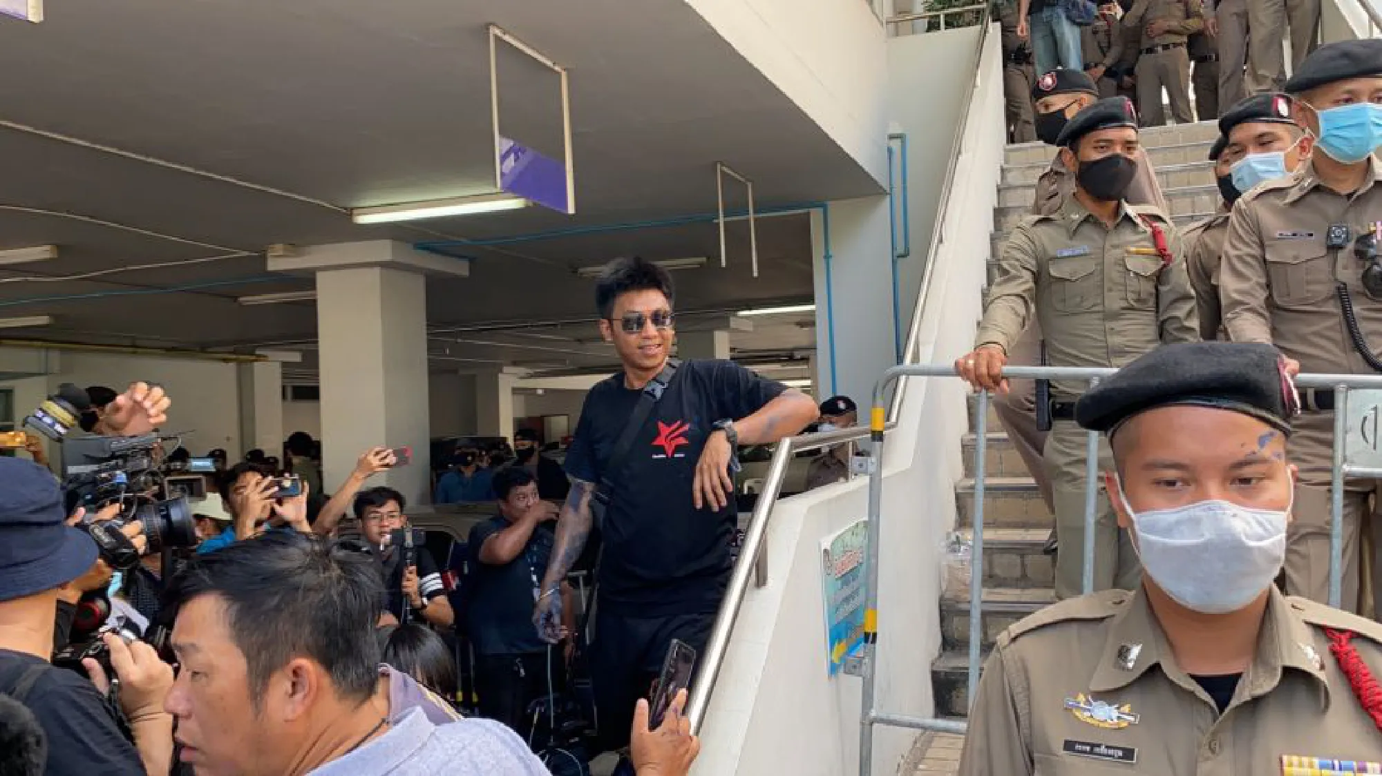 Tension boils over as protest leaders report to police