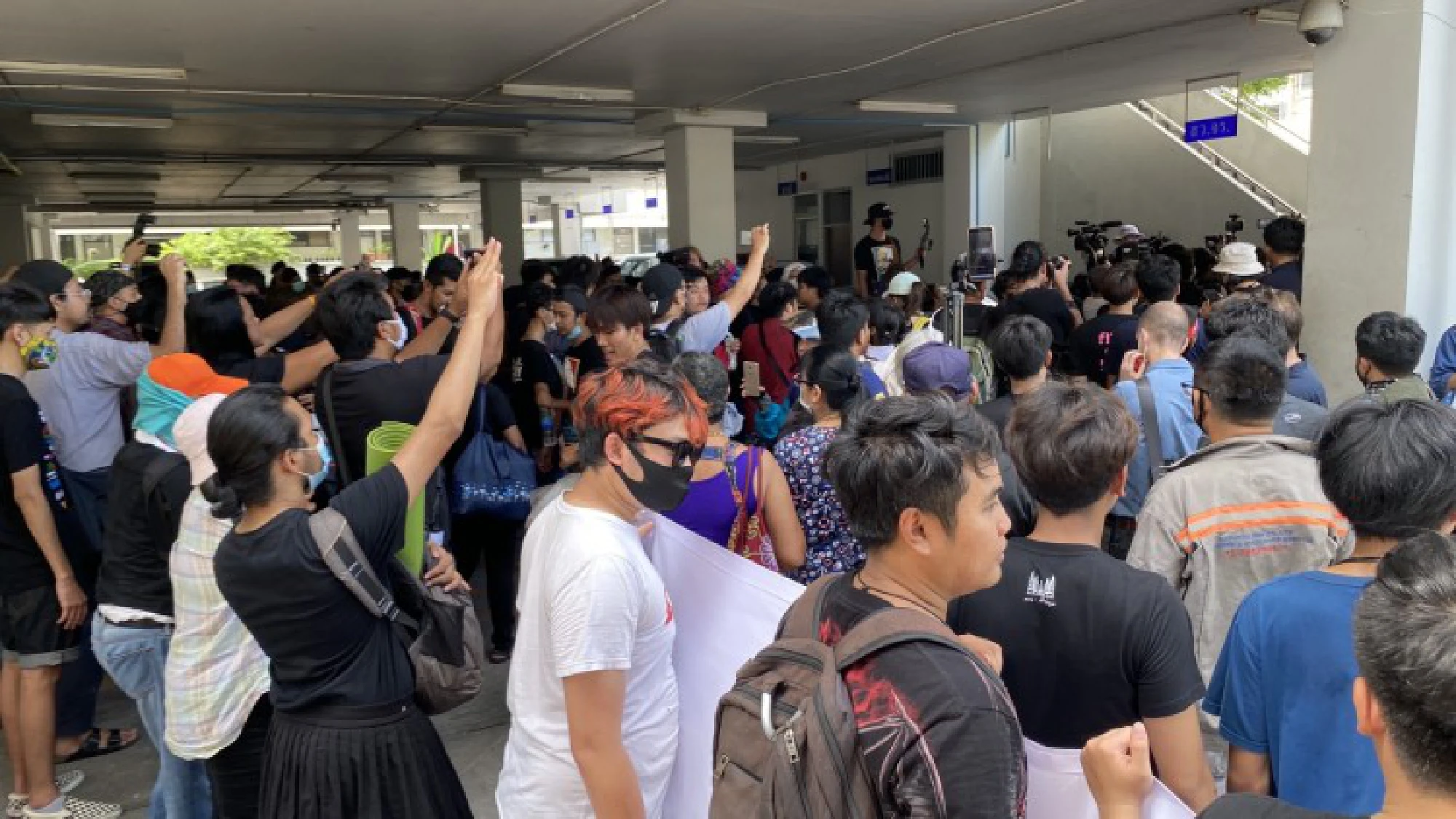 Tension boils over as protest leaders report to police