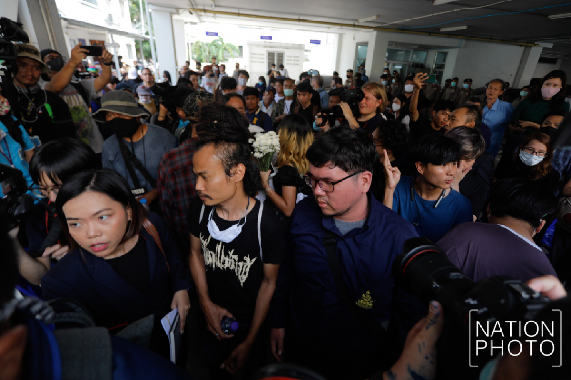 Tension boils over as protest leaders report to police