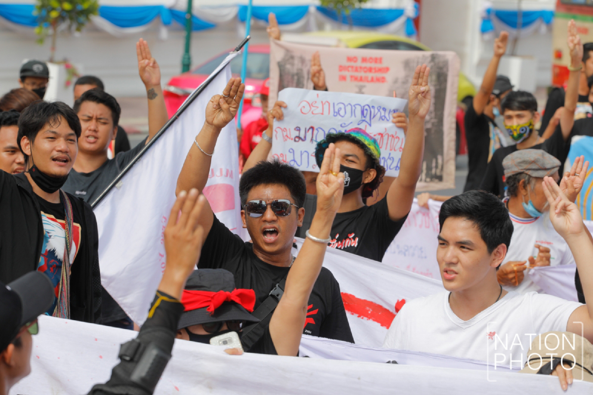 Tension boils over as protest leaders report to police