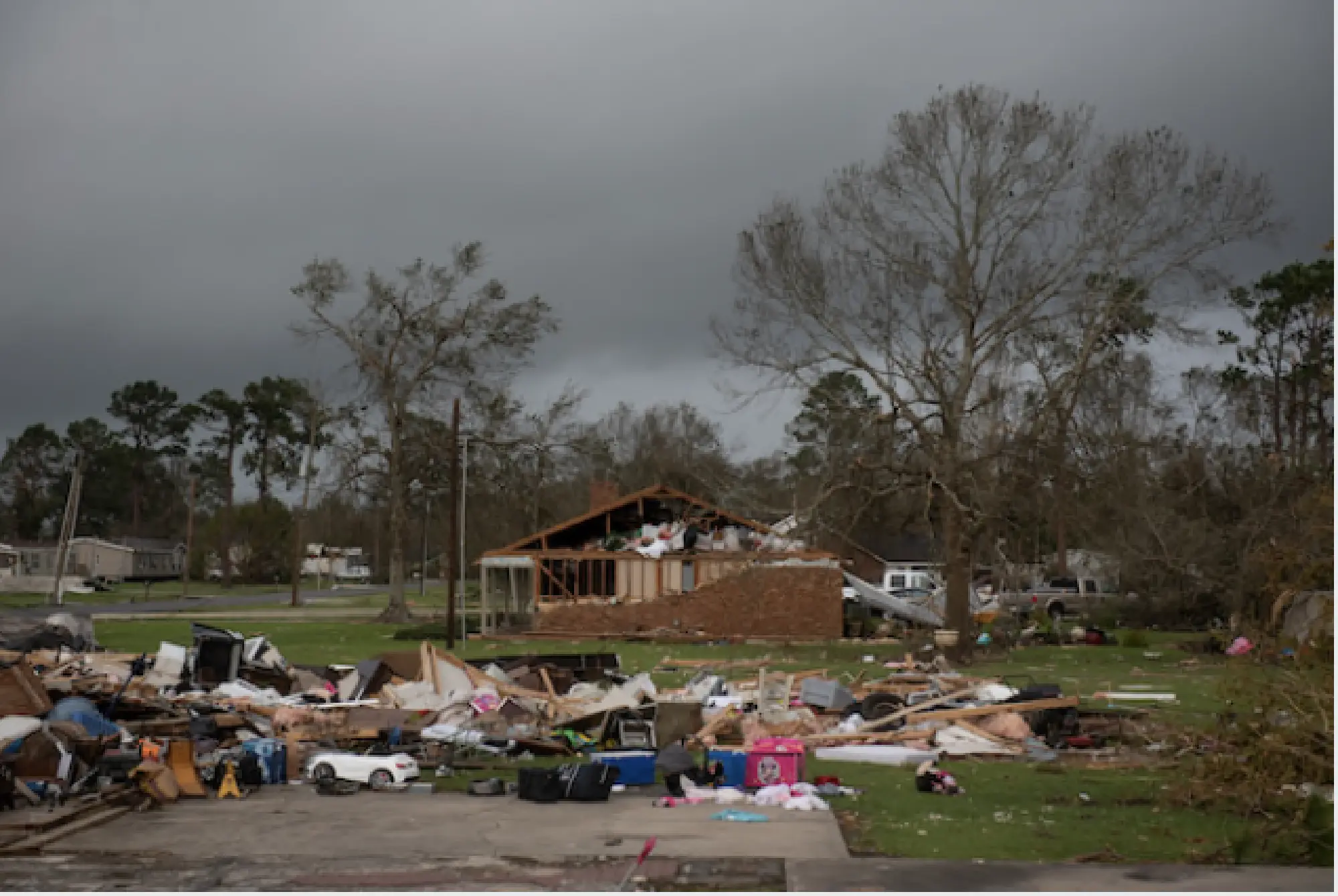 Belongings from a home that was destroyed in Lake Charles, La. CREDIT: photo for The Washington Post by Callaghan O'Hare.