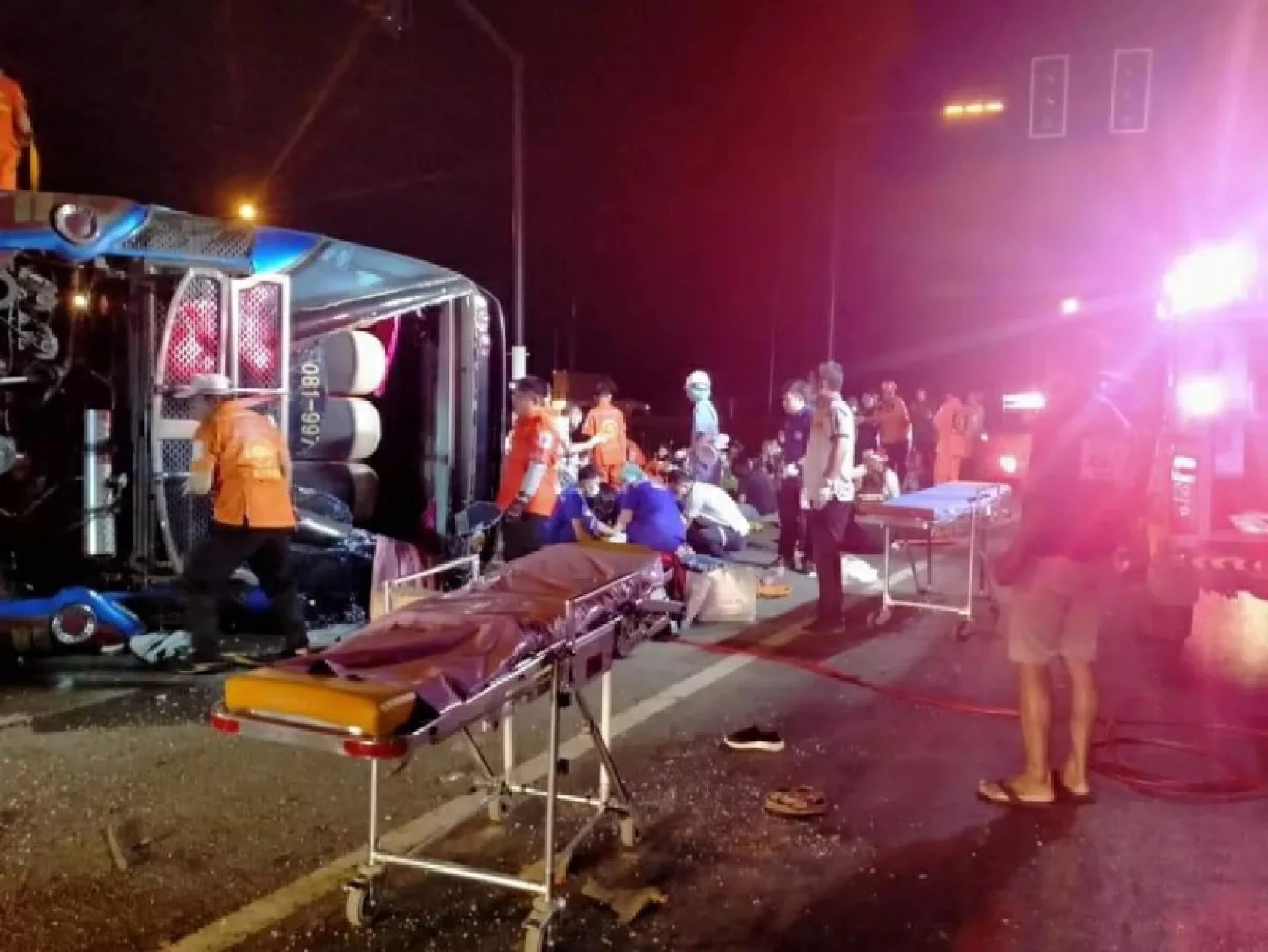 7 killed, 33 injured as double decker bus rams into truck in Nakhon Ratchasima