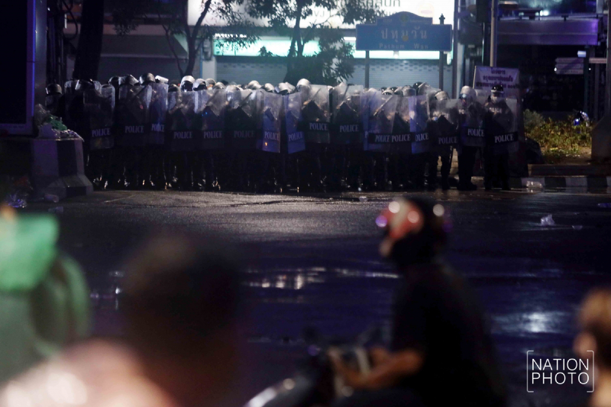 Driven away by water cannons, protesters vow to rally again today