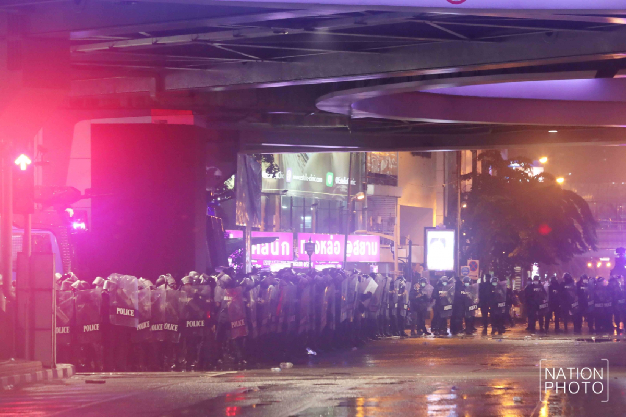 Driven away by water cannons, protesters vow to rally again today