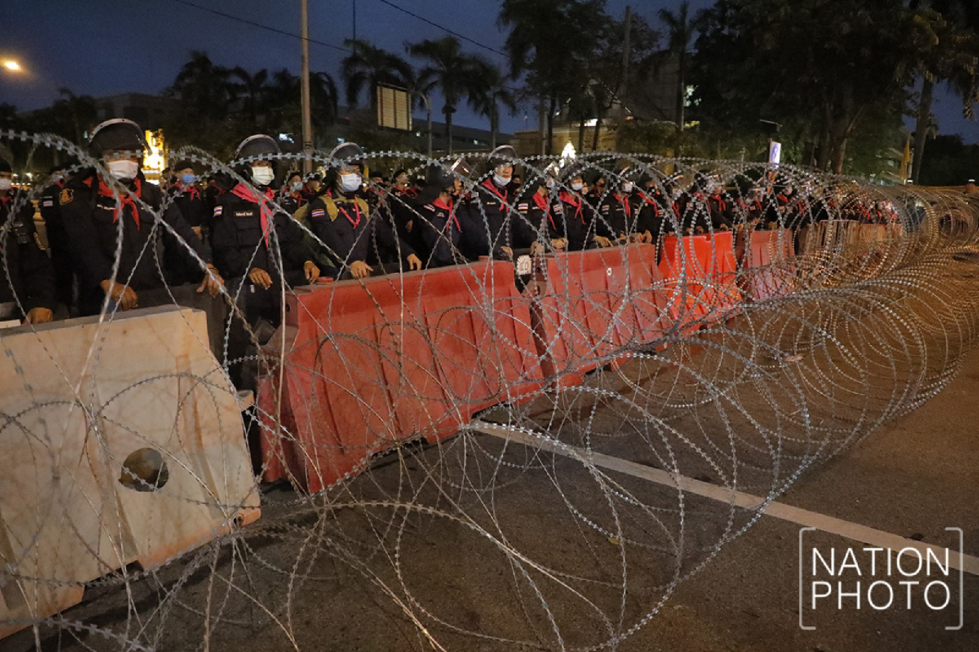 Protesters head to Government House after gathering at Victory Monument