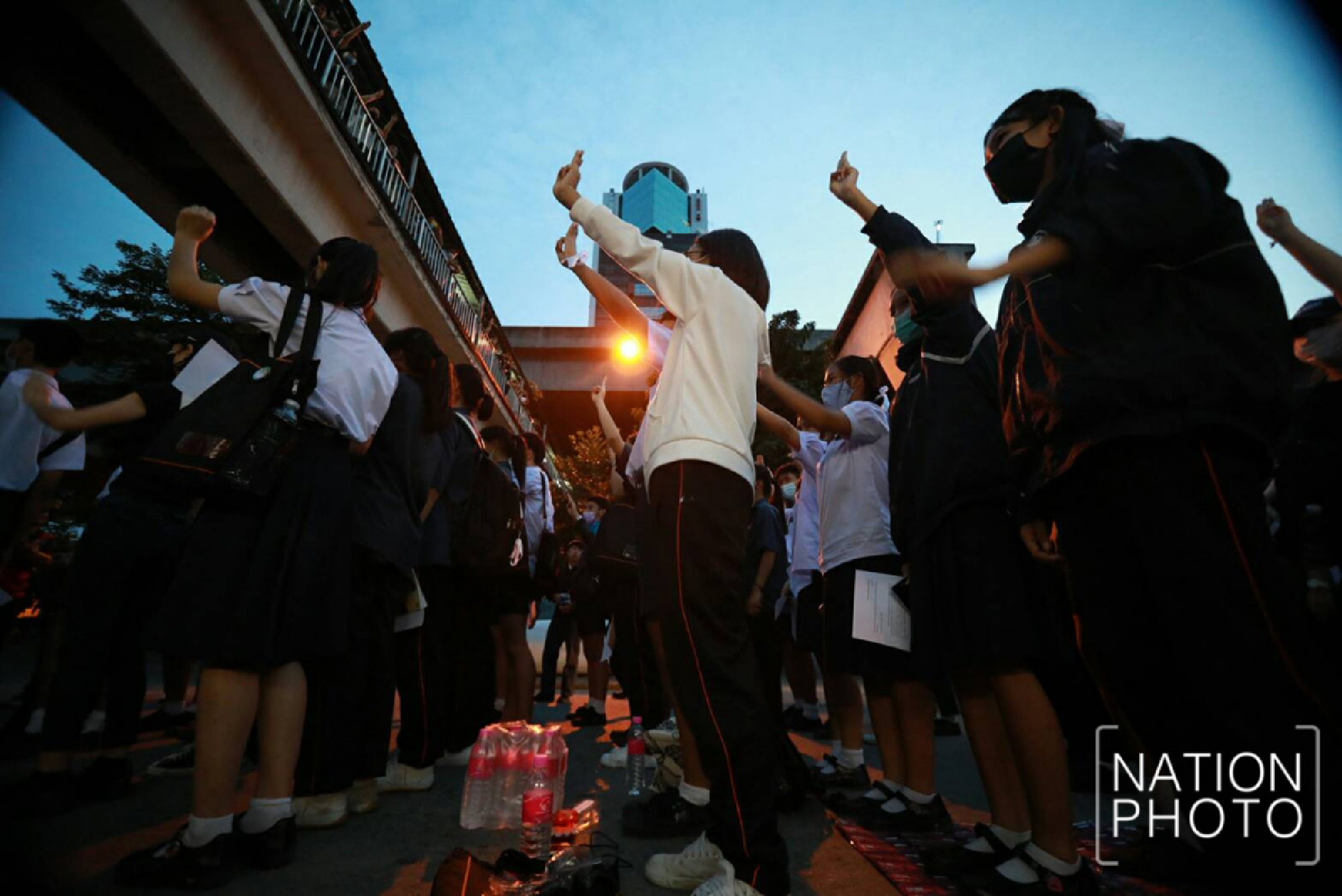 Nation TV hit by protest as pro-democracy carnival takes over Silom