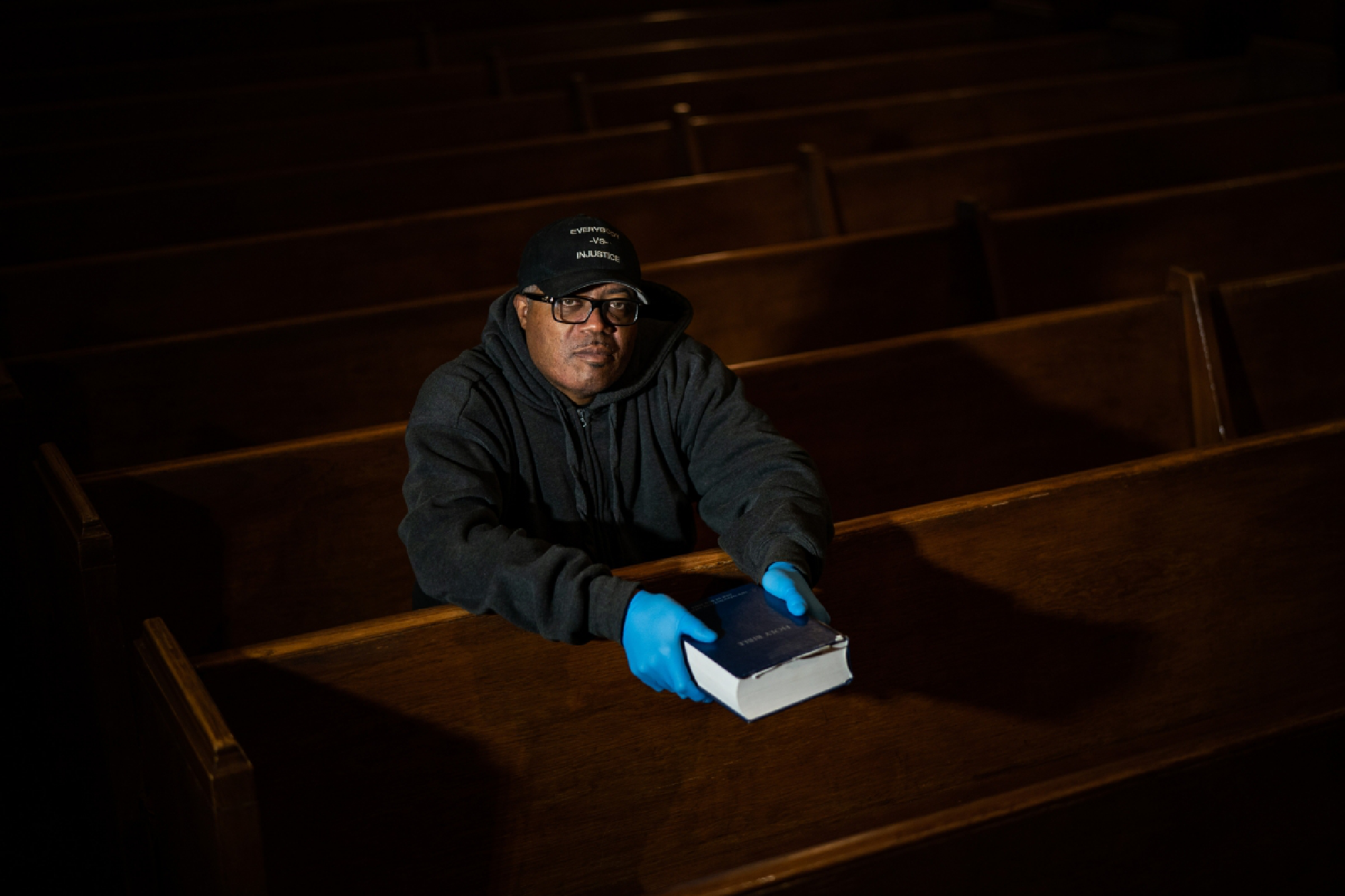 The Rev. W.J. Rideout III said he doesn't talk to some people about politics. "People feel like Trump supporters are going to hurt them," he said. MUST CREDIT: Washington Post photo by Salwan Georges