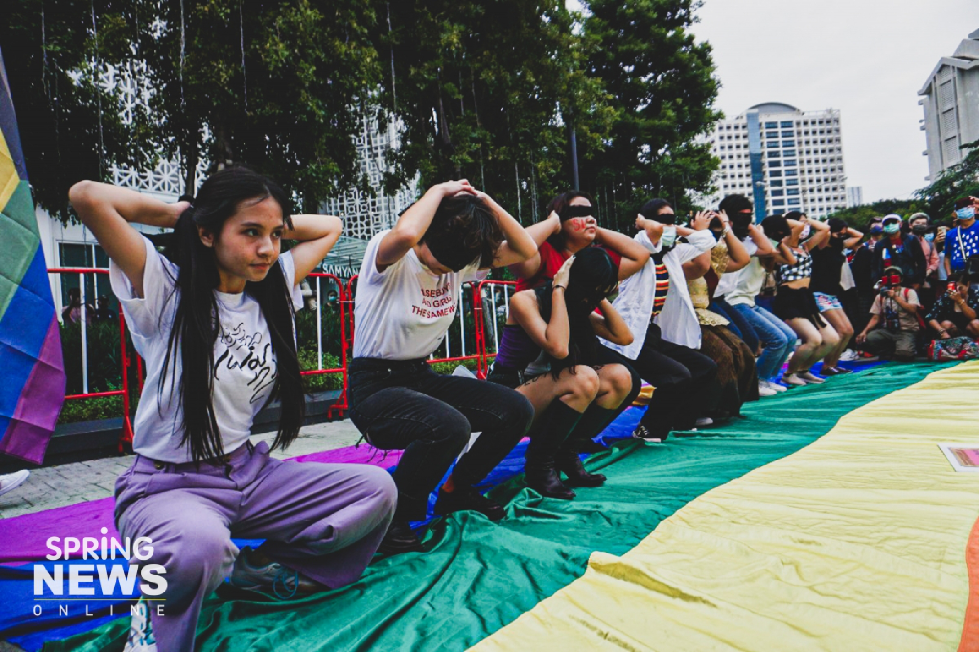 Pro-democracy protest makes the case for LGBTQ-plus community, better gender equality
