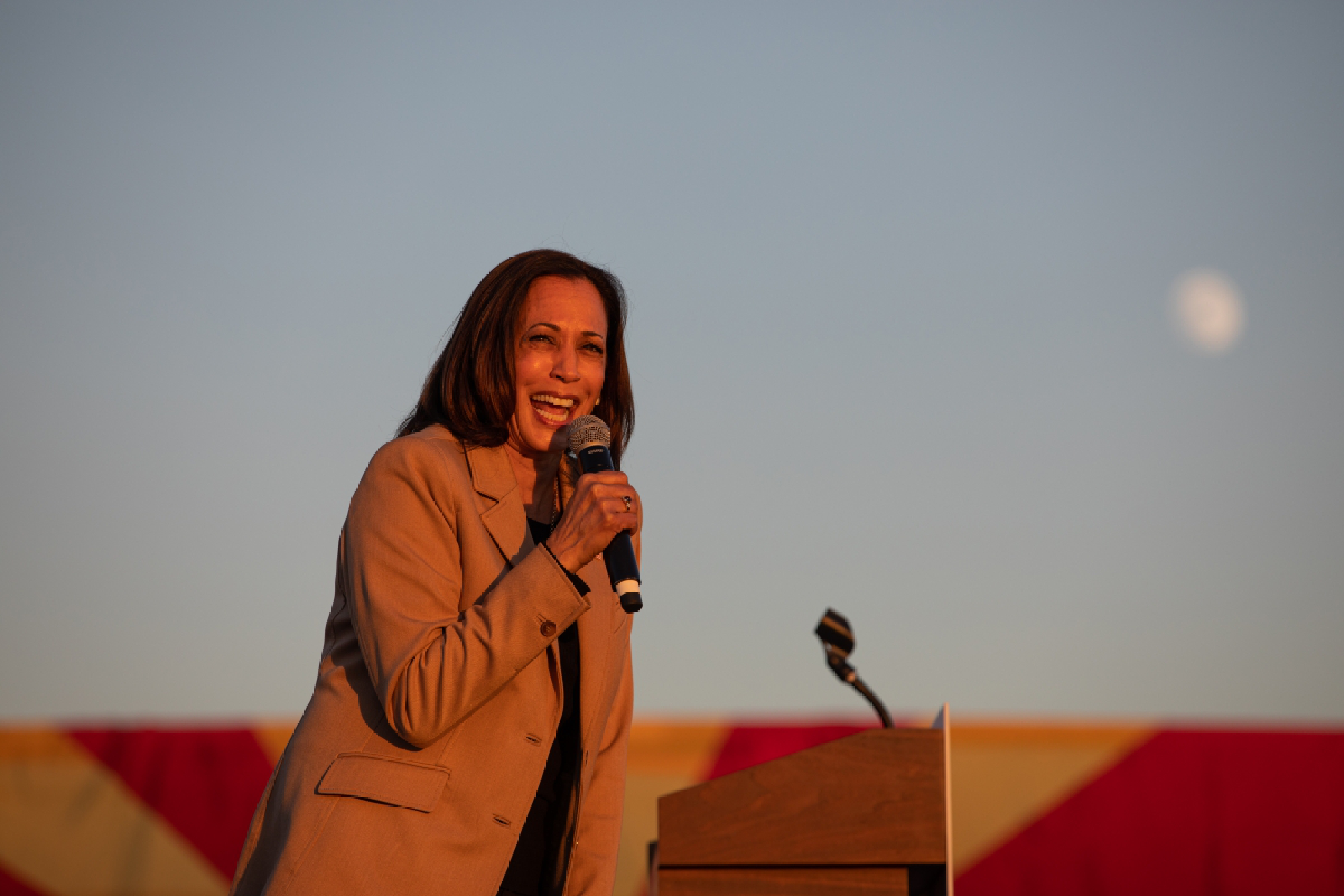 Sen. Kamala Harris speaks in Phoenix, Arizona, on Oct. 28, 2020. Photo for The Washington Post by Caitlin O'Hara