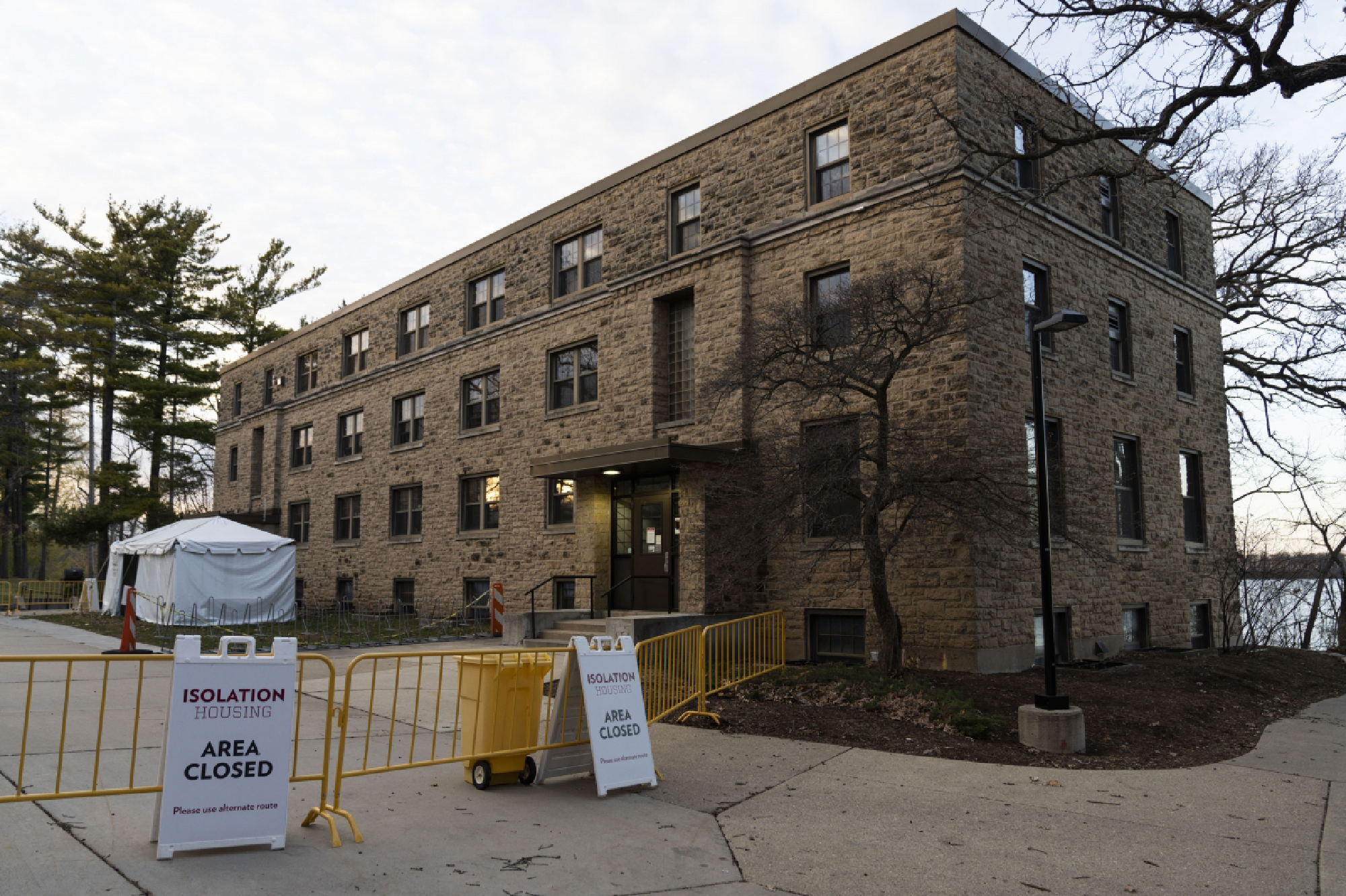 Isolation rooms are set aside for University of Wisconsin at Madison students who test positive. MUST CREDIT: Photo for The Washington Post by Lauren Justice