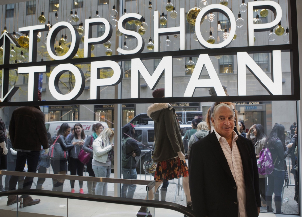Philip Green at the opening of the Topman flagship store in New York. MUST CREDIT: Bloomberg photo by Victor J. Blue