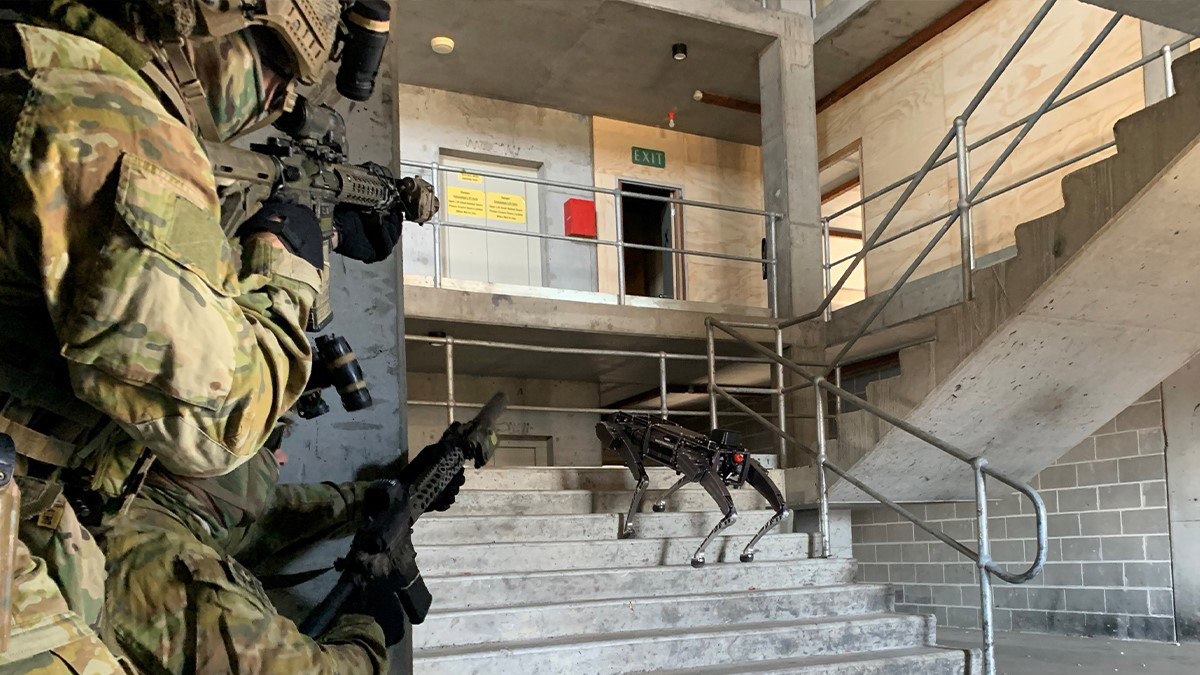 Semi-autonomous robots tested by the Australian army are being picked up by the U.S. Air Force. MUST CREDIT: Ghost Robotics