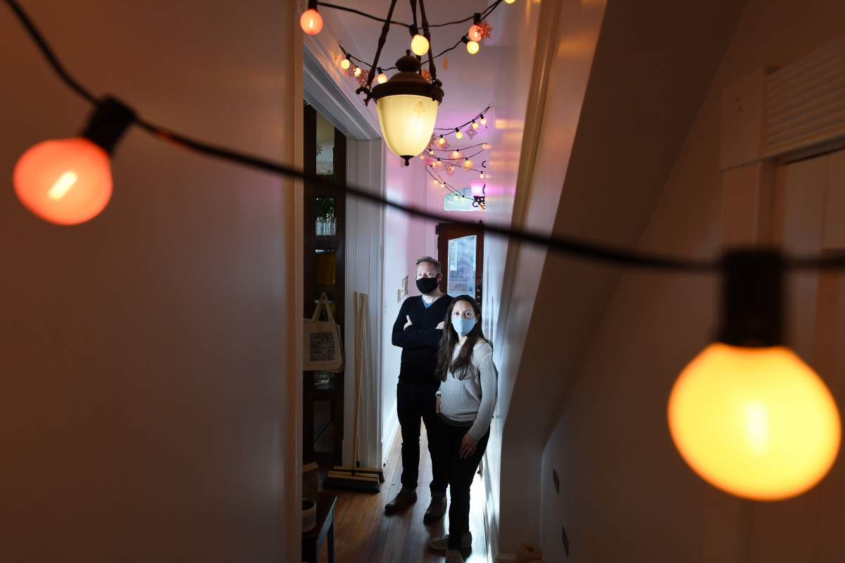 Mason & Greens owners Justin and Anna Marino at their store in Alexandria, Va. MUST CREDIT: Washington Post photo by Matt McClain