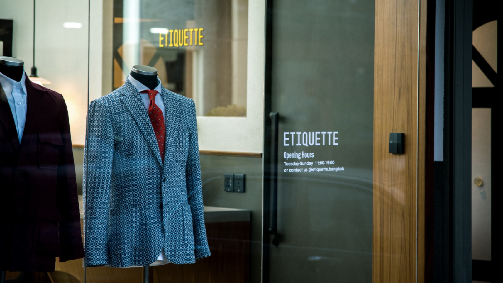 Bespoke menswear brand Etiquette opens first boutique in Bangkok