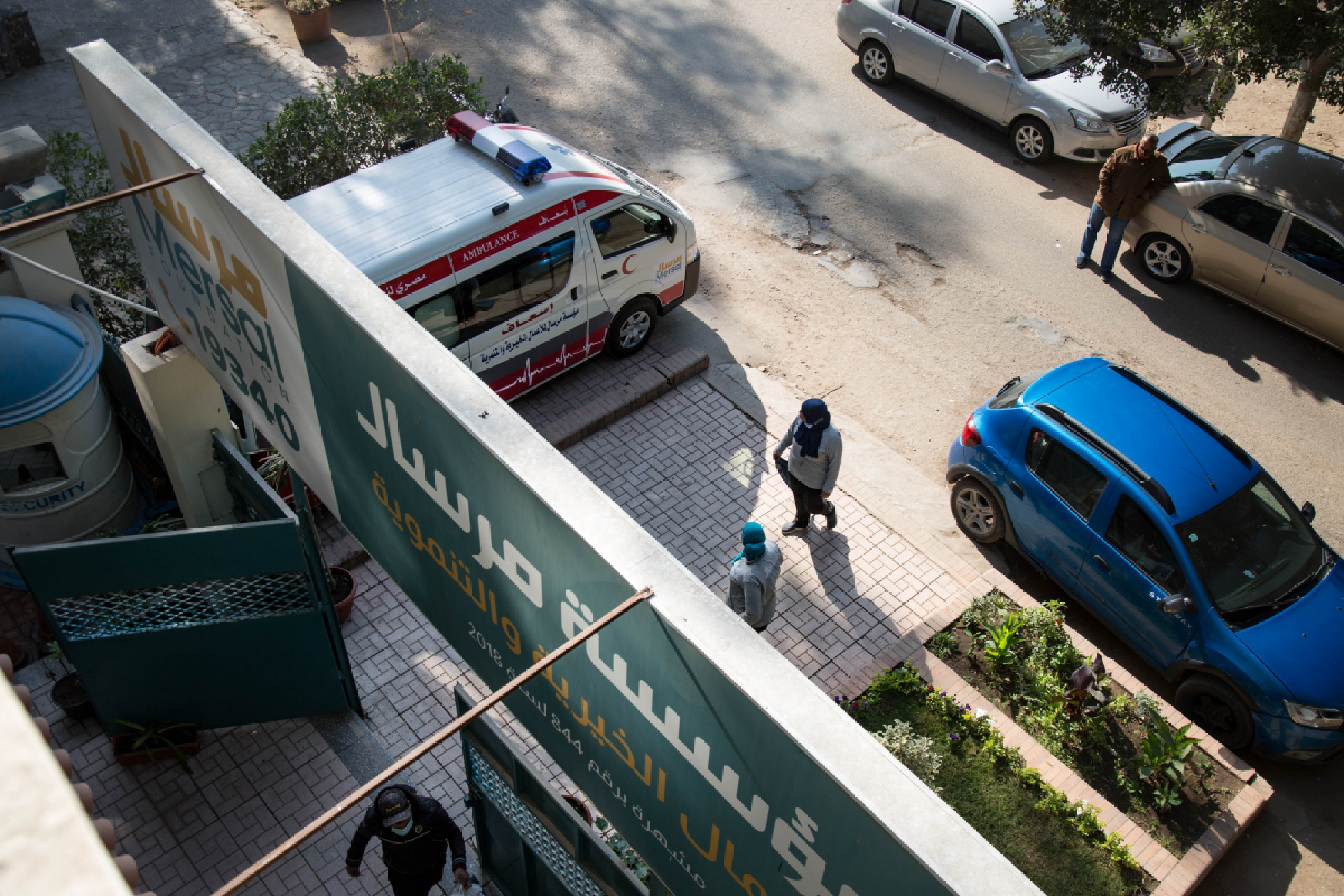 The entrance to Mersal Foundation offices in Cairo. MUST CREDIT: Photo for The Washington Post by Sima Diab