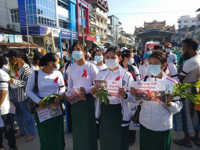 Protest in Myanmar