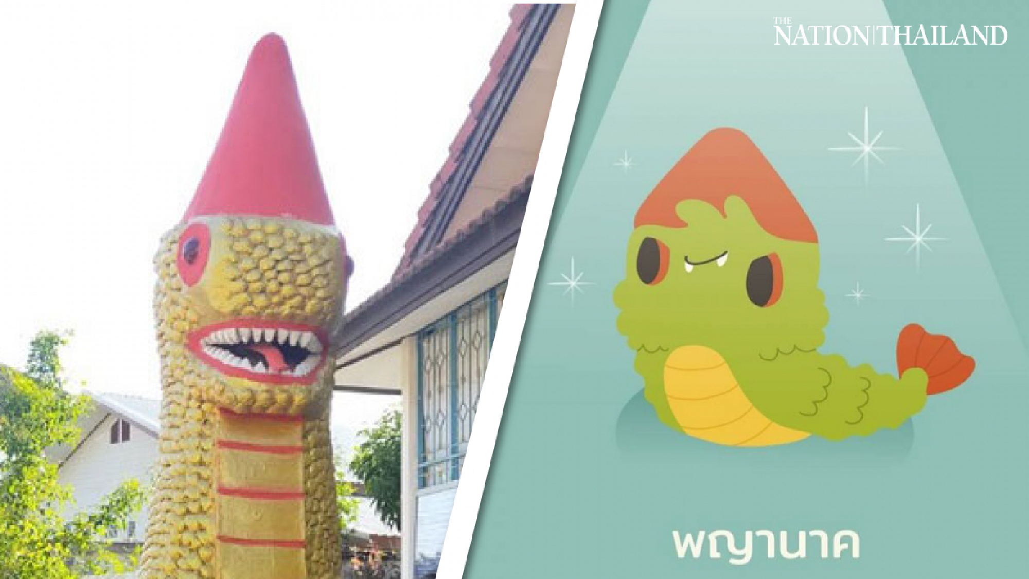 Before and after: Funny temple statues get hilarious TAT makeover 