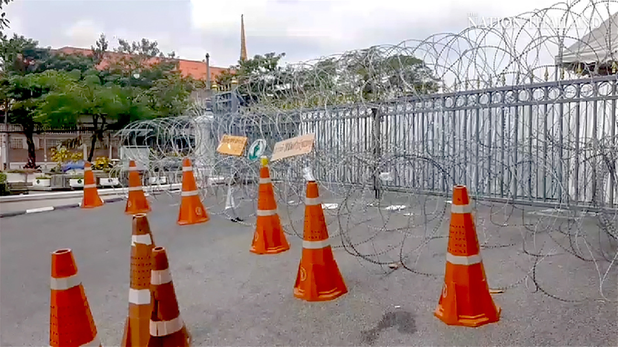 Protesters gather outside Government House to press their demands