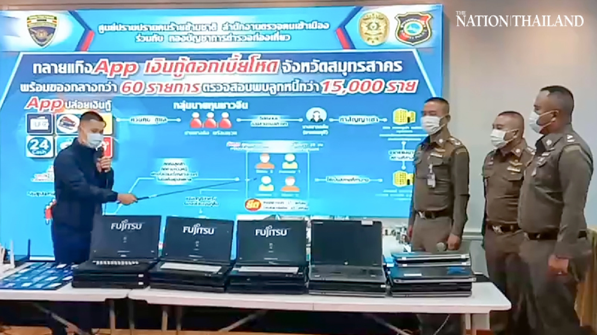 Police swoop in on shady loan-sharking operation in Samut Sakhon