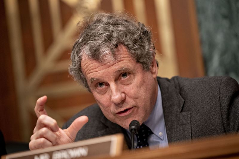 Sen. Sherrod Brown, D-Ohio, is urging the Federal Reserve to move quickly to create digital-currency accounts for Americans who can't easily access the financial system and must deal with payday lenders who charge higher fees and interest rates. Brown is photographed in 2020. MUST CREDIT: Bloomberg photo by Andrew Harrer