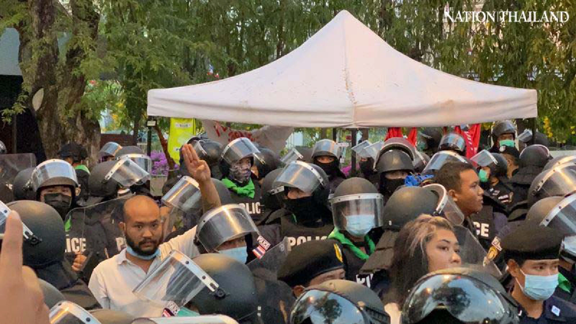 Protesters camping near Government House arrested