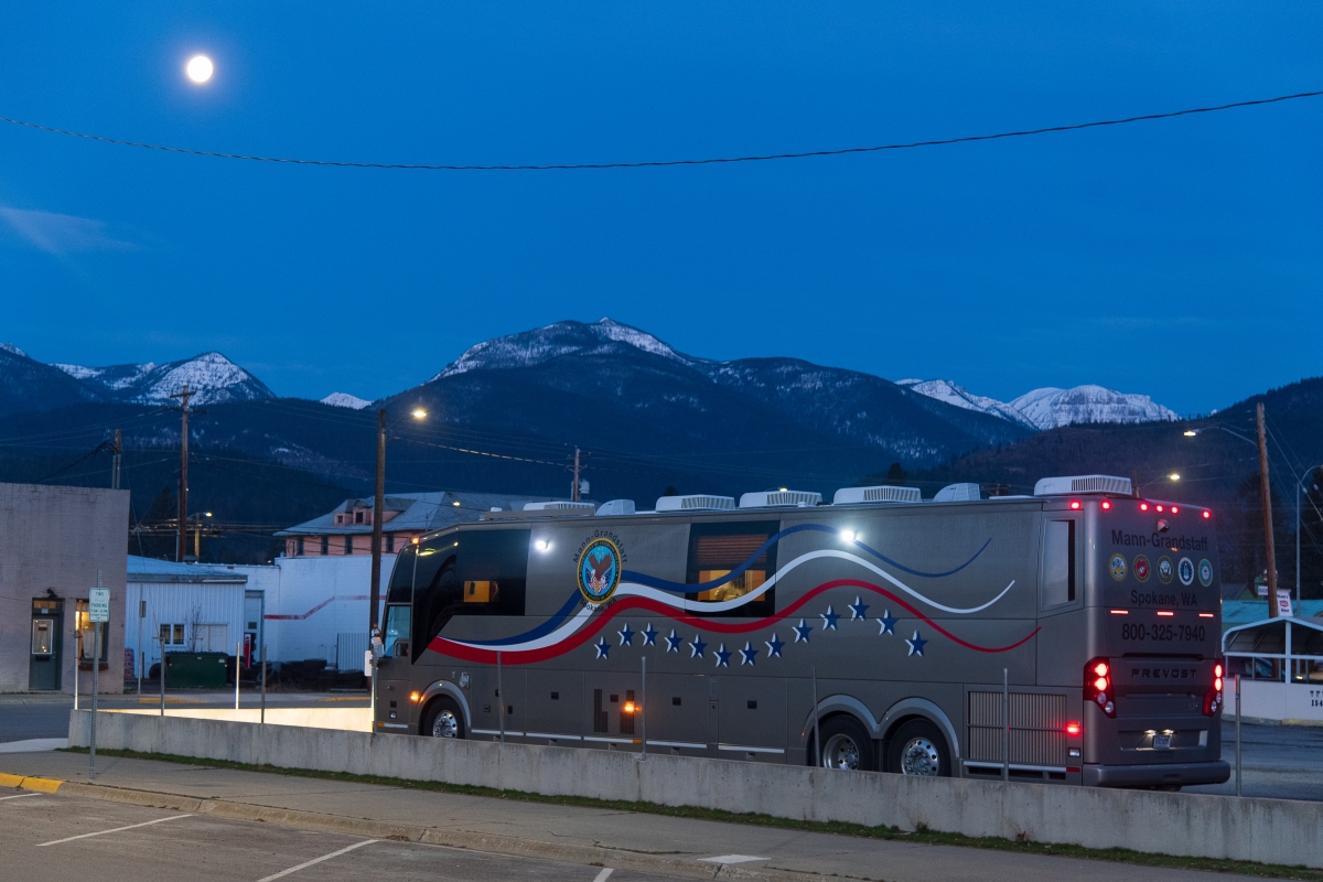 The VA mobile medical unit has made three trips to Libby, Mont., since January. Photo by Tony Bynum for The Washington Post