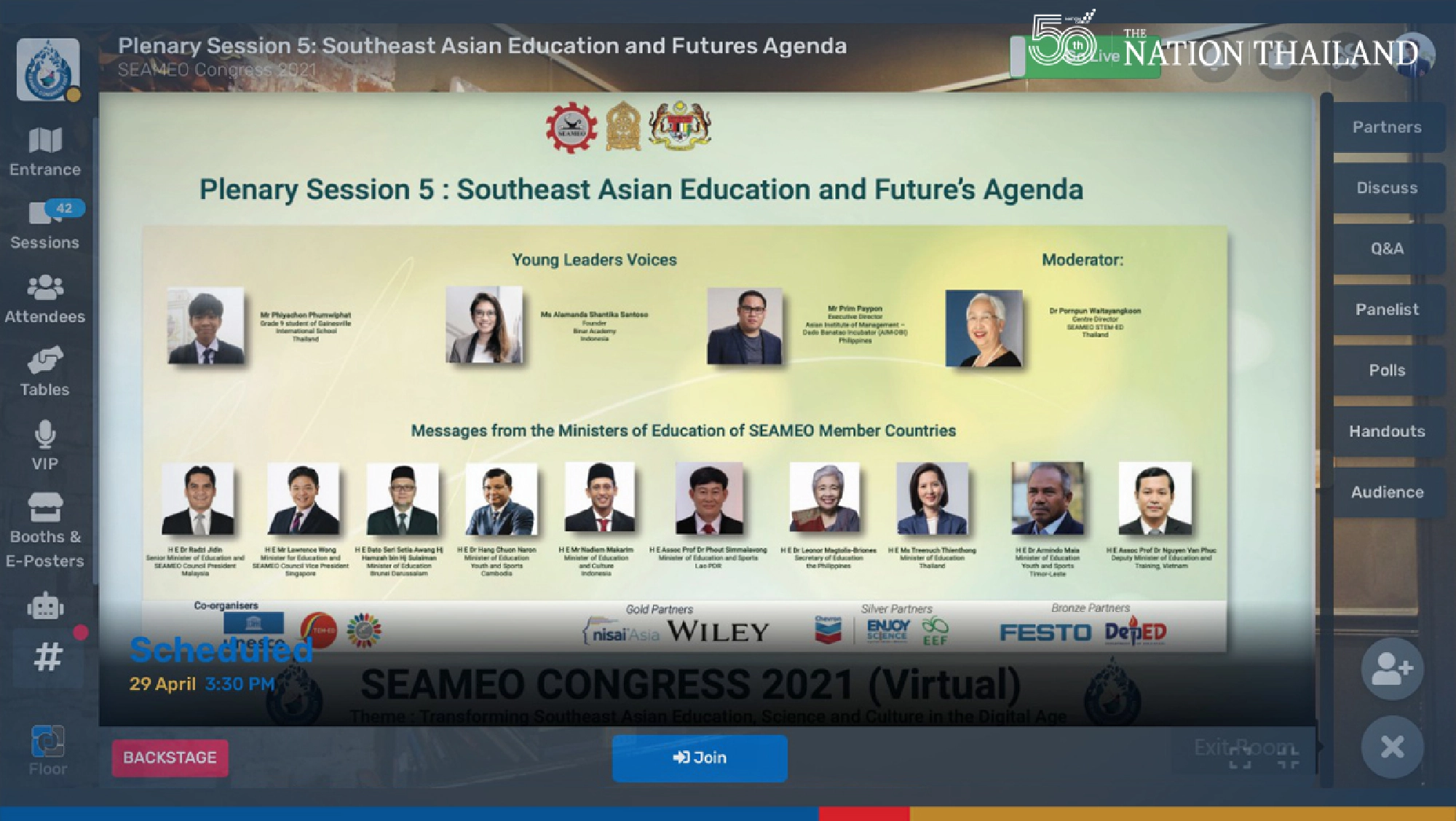 Thai student-inventor reveals education vision to regions ministers