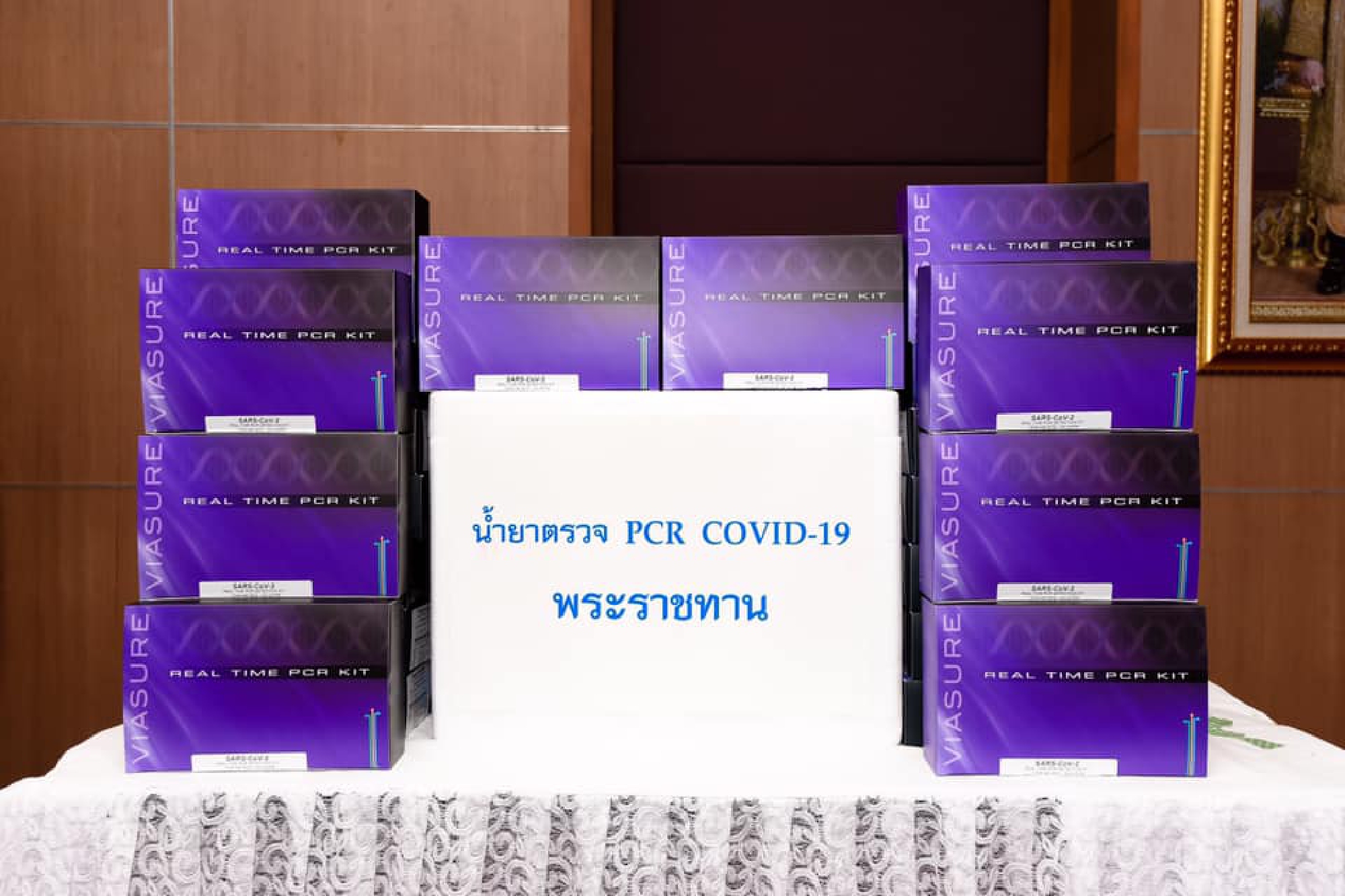 His Majesty King Maha Vajiralongkorn and Her Majesty Queen Suthida on April 20 donated Bt13.91 million of their personal finances to buy Covid-19 PCR test kits for Phramongkutklao Hospital and Bhumibol Adulyadej Hospital, under the Royal Thai Army and the Royal Thai Air Force respectively.