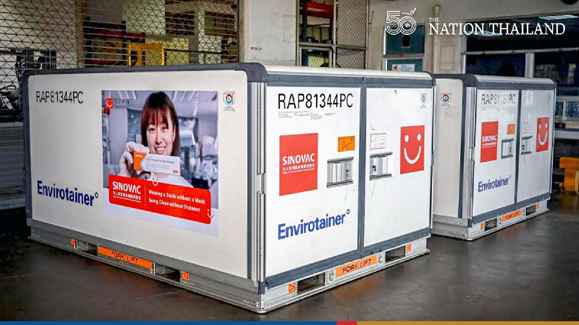 Shipment of million Sinovac doses lands in Suvarnabhumi