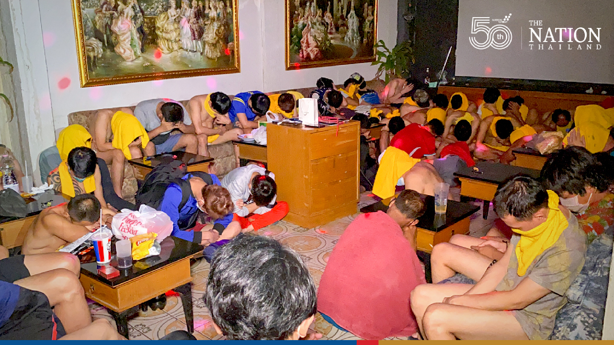 60 employees, visitors arrested as police raid Bangkok sauna