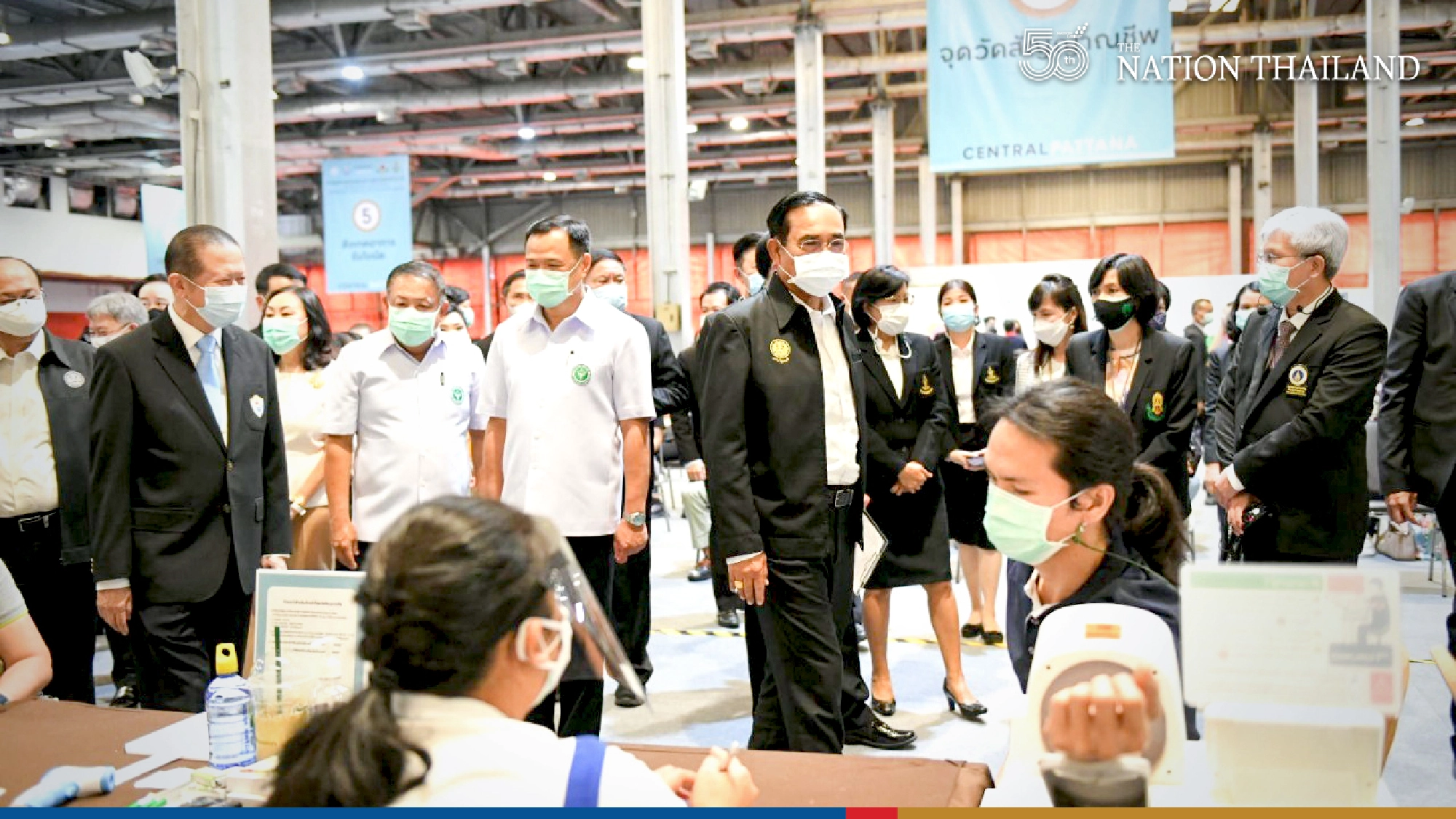 PM inspects Bangkok vaccination point ahead of rollout