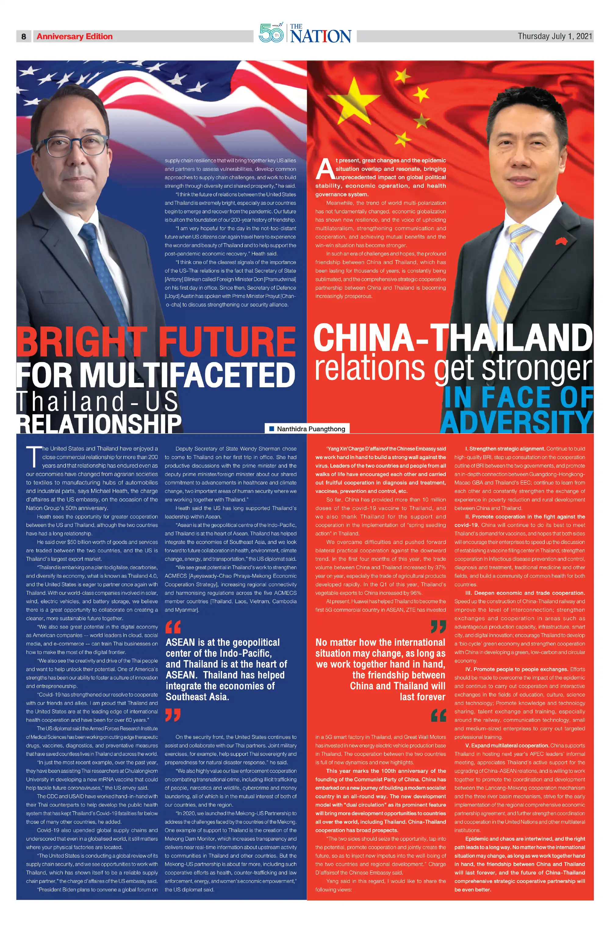 Bright future for multifaceted Thailand-US relationship